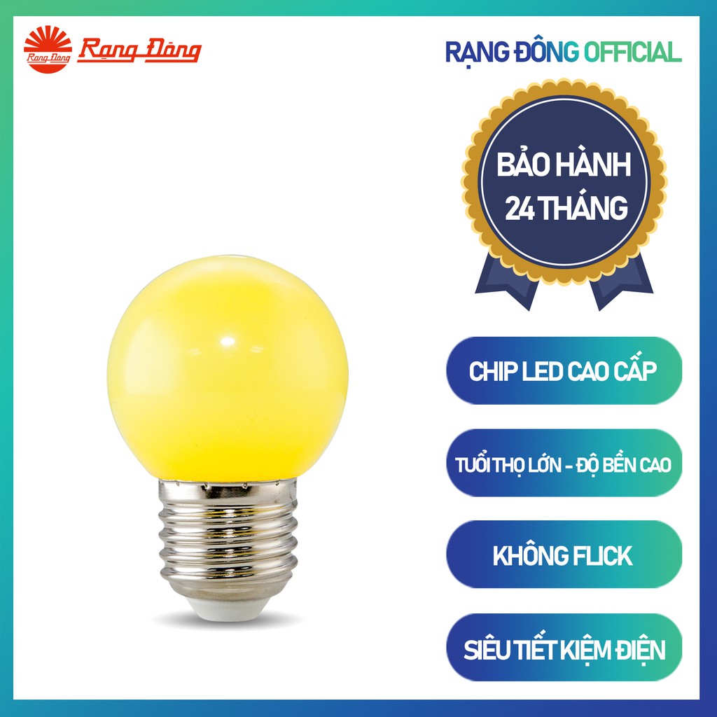 Bóng đèn LED Bulb A45 Y/ 1W- vàng