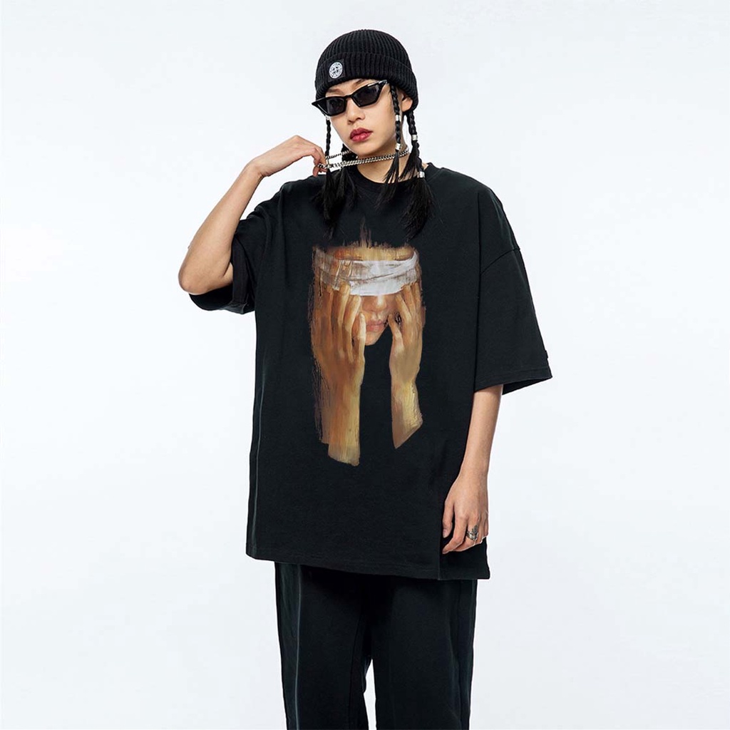 Áo phông unisex form rộng nữ vintage áo thun tay lỡ đen oversize 100% cotton from CLOT