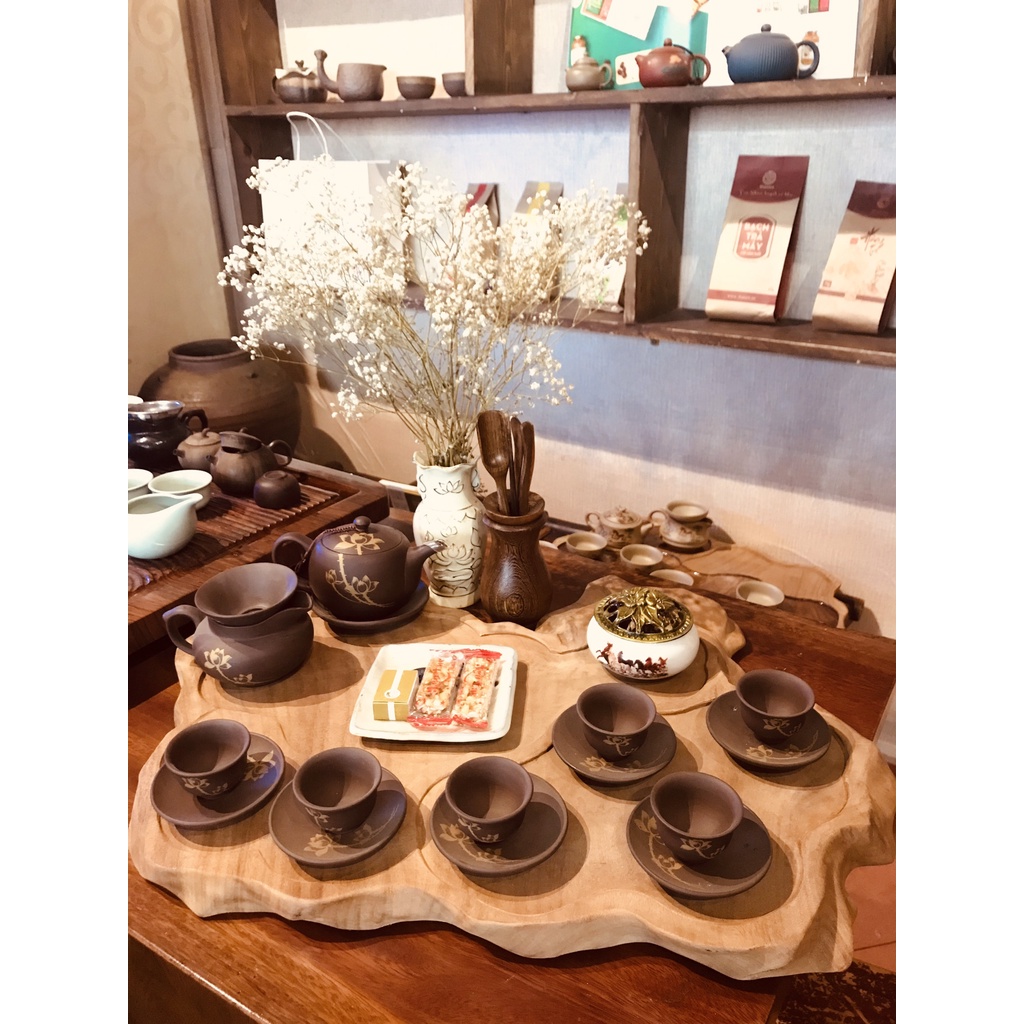 Khay Trà Gỗ Nu Hương Thơm