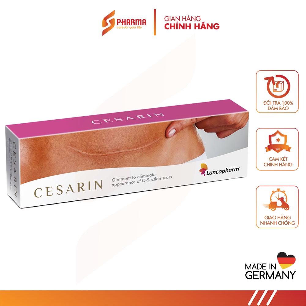 Kem làm mờ sẹo LANCOPHARM CESARIN OINTMENT 30G – CREVIL [Đức]