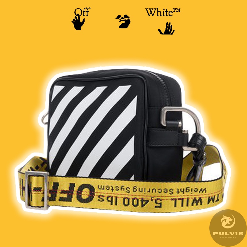 ⚡️[Mirror Quality] - Túi Đeo Chéo Off White Binder Nylon Small Crossbody Bag Black White, Túi đeo chéo OFF WHITE