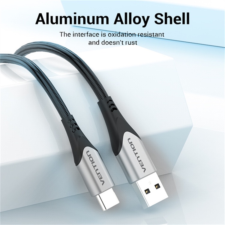VENTION 3A đầu USB type C Dây cáp sạc sạc nhanh cho điện thoại Samsung Huawei Android
