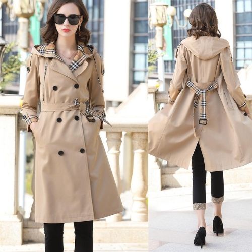 Áo Khoác Mangto Phối Kẻ Kèm Nón Hàng Thương Hiệu Cao Cấp