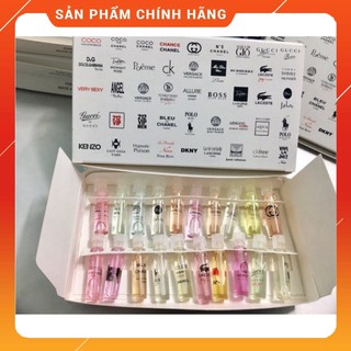 Bộ 20 chai nước hoa test mini 2ml