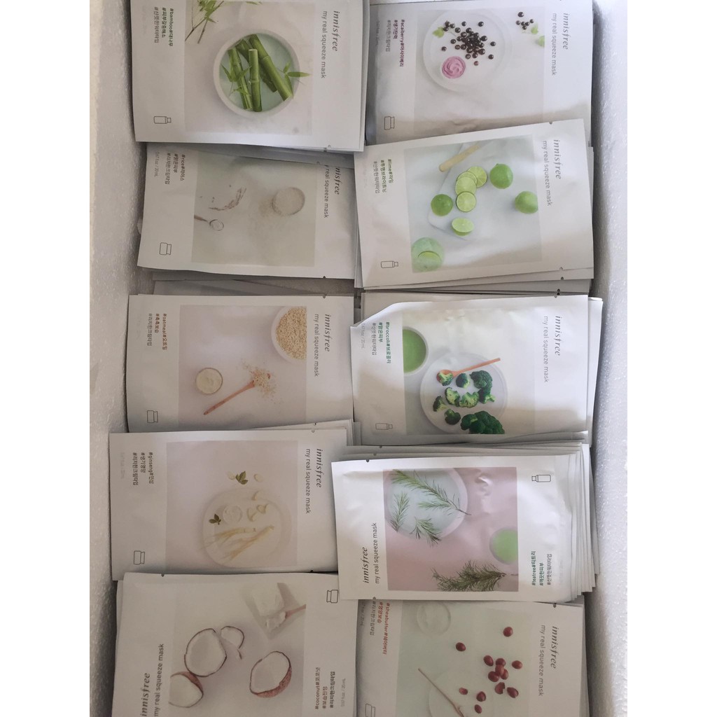 (Sỉ buôn) Mặt Nạ Giấy Innisfree My Real Squeeze Innisfree Mask (Mẫu Mới date 2023) | BigBuy360 - bigbuy360.vn