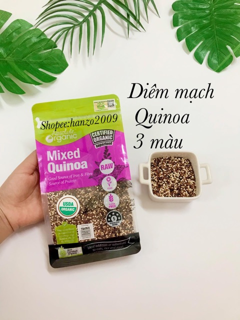 Hạt diêm mạch (Quinoa) 3 màu hữu cơ Organic 100gr | BigBuy360 - bigbuy360.vn