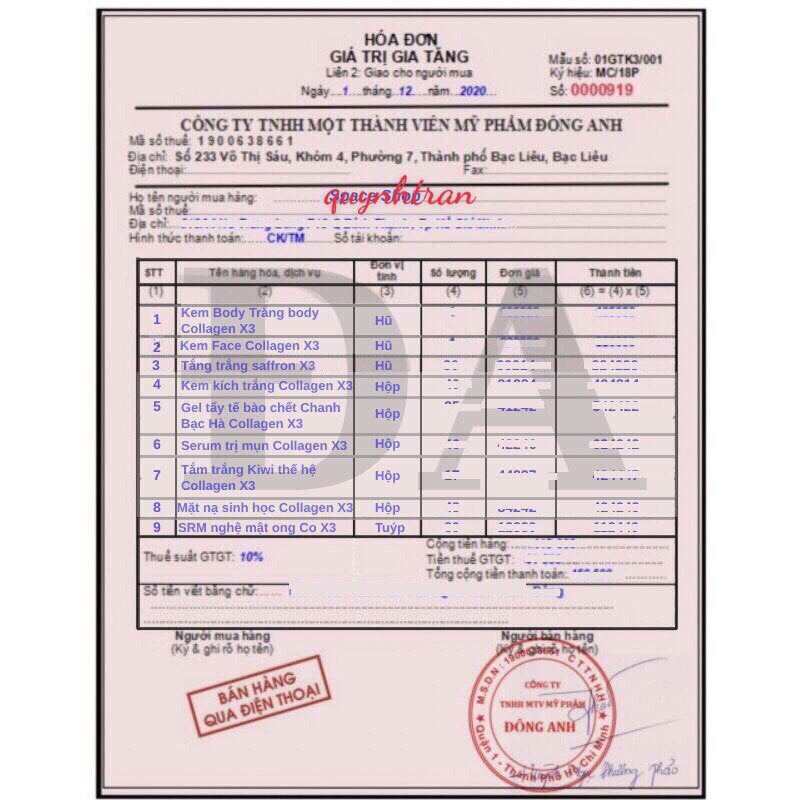 Kem Dưỡng Trắng Da Body Collagen x3 Luxury hộp 250g chính hãng Đông Anh