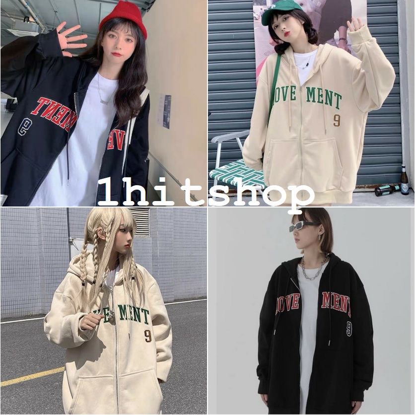 Áo KHOÁC Hoodie MOVEMENT Nam Nữ Ulzzang Unisex 1hitshop | BigBuy360 - bigbuy360.vn