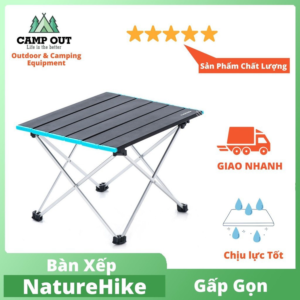 Bàn Naturehike cắm trại du lịch dã ngoại bàn xếp Inox gọn nhẹ gấp Campoutvn A106