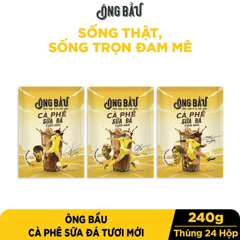 Ông Bầu OB Café Cà Phê Sữa Đá Tươi Mới 240g