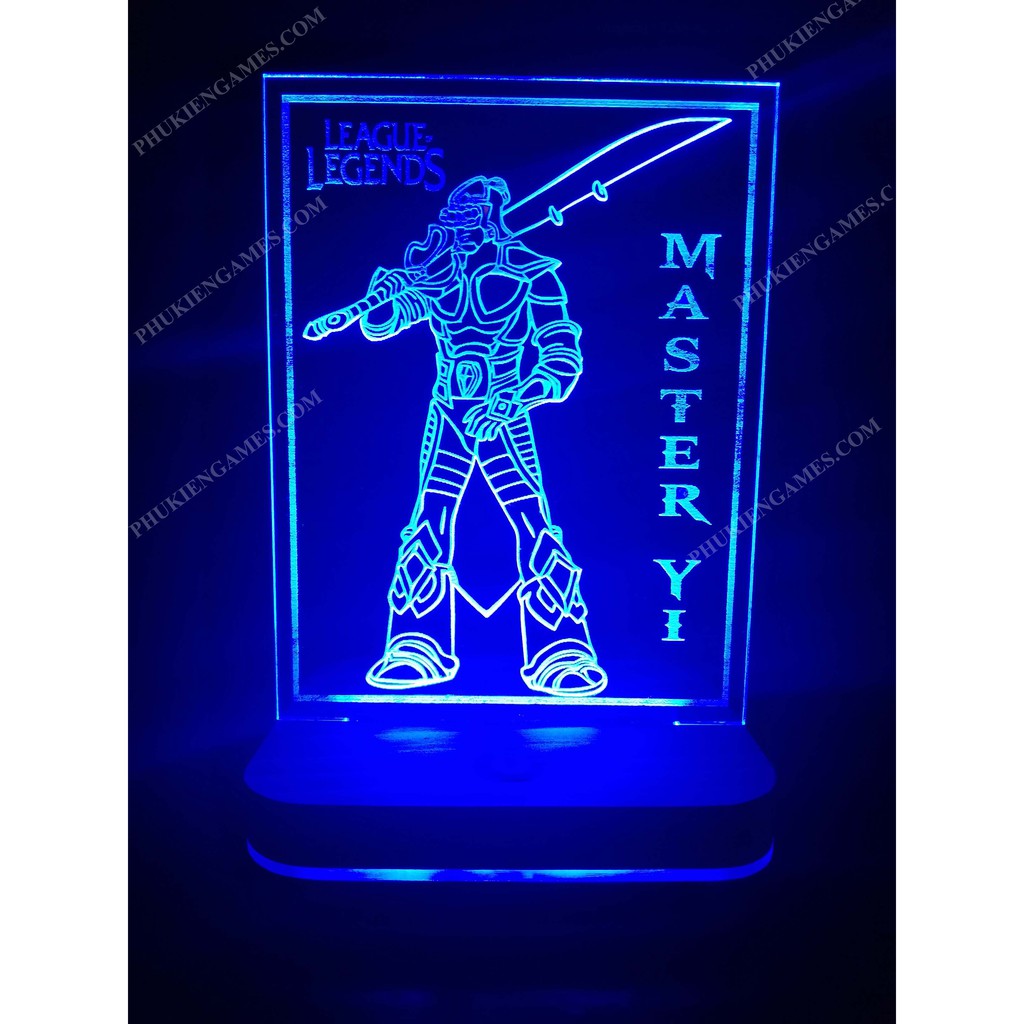 Đèn Led 3D Tướng Master Yi LMHT nháy 16 màu Đèn Ngủ Trang Trí