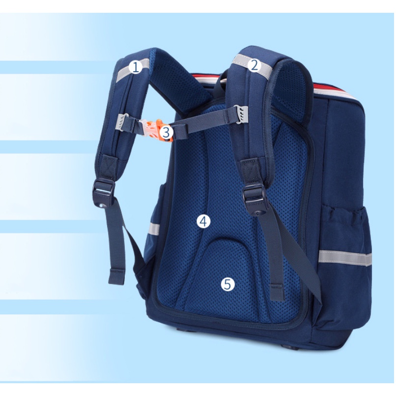 Balo học sinh cấp 1 và 2 siêu nhẹ chống gù chống nước cao cấp phong cách châu âu