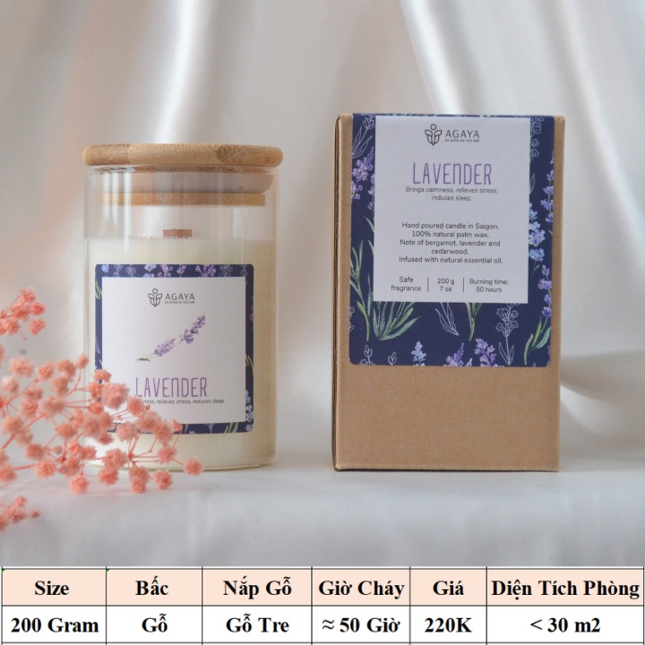 Nến Thơm cao cấp Candle Cup AGAYA - Mùi LAVENDER