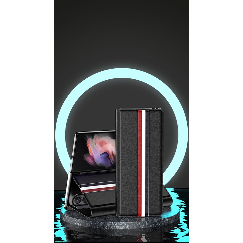 Bao da điện thoại HOCE có ngăn thẻ và giá đỡ cho Samsung Galaxy Z Fold 3 Z Fold5 5G ZFold3 ZFold4