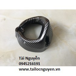 Bộ Ốp Pô Lớn + chụp pô Cho Exciter 150 Cacbon và Đen Nhám