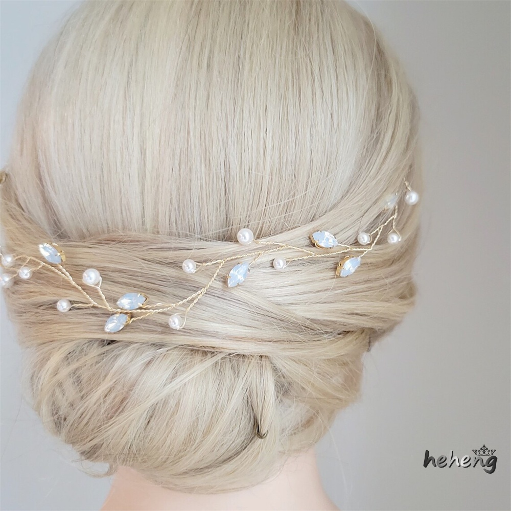 Băng Đô Cài Tóc Đính Ngọc Trai Thời Trang Cho Nữ