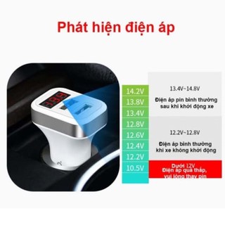 Tẩu Sạc Ô Tô Hoco Z32 cổng USB có đèn LEd
