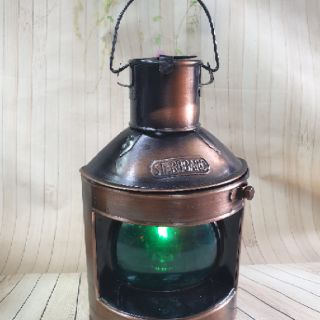 Đèn dầu cổ màu đồng cao 25cm