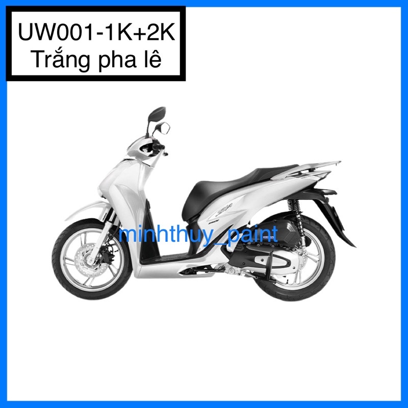 Sơn xe máy Honda SH 125-150 màu Trắng pha lê UW001-1K và UW001-2K Ultra Motorcycle Colors