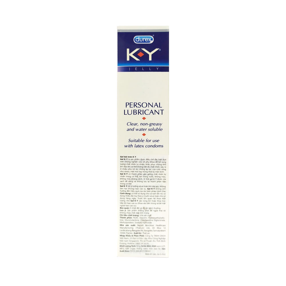 Gel bôi trơn gốc nước Durex KY Jelly 50gr chiết xuất 100% từ thiên nhiên tiêu chuẩn Anh Quốc giá rẻ tiết kiệm