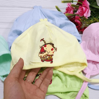 Mũ Sơ Sinh Cotton Buộc Dây
