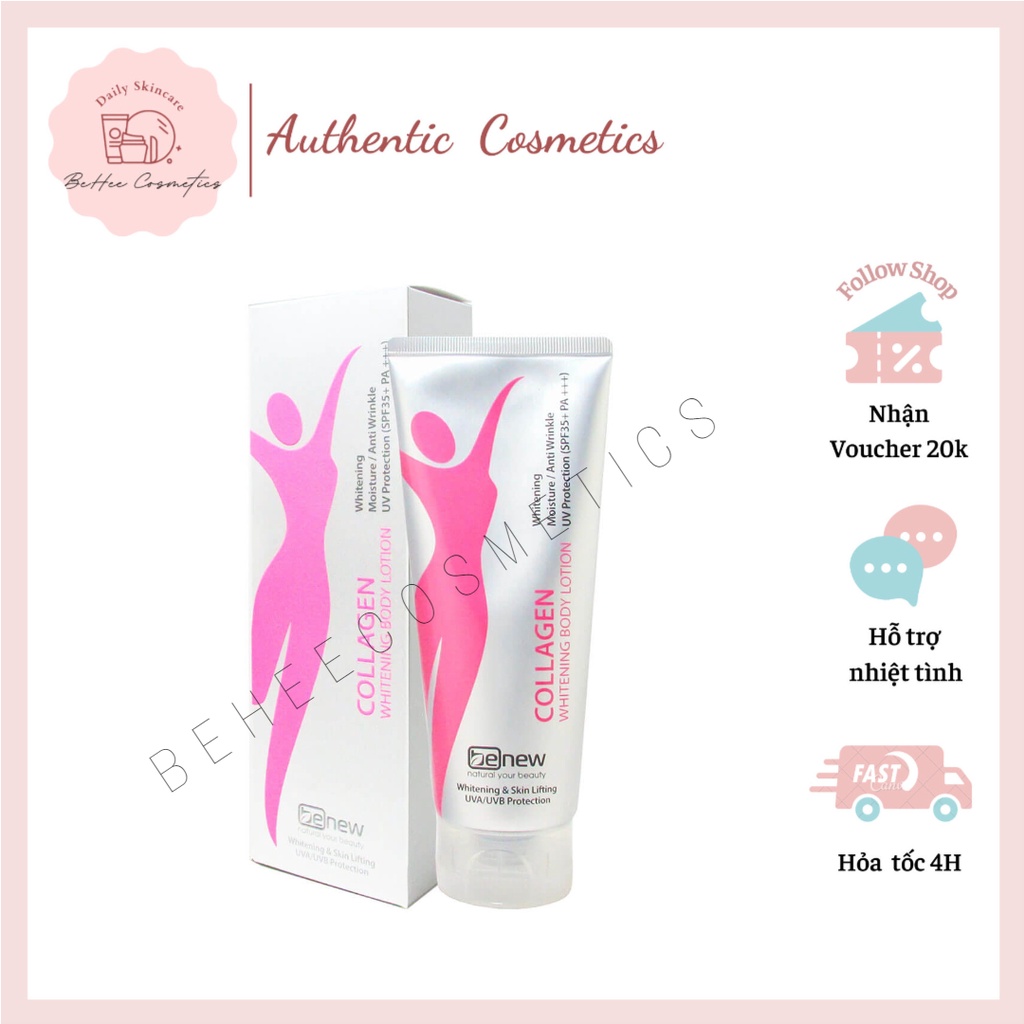 Kem Dưỡng Thể Nâng Cơ Trắng Da Collagen Benew - 200ml