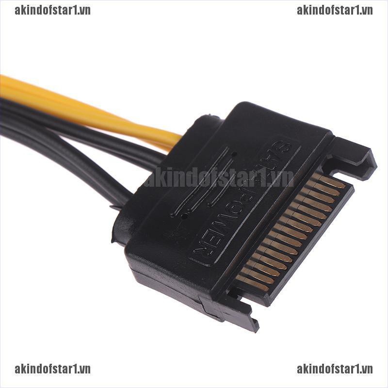 Cáp ChuyểN ĐổI 15pin Sata Sang 8pin (6 + 2) Pci-E 20cm Cho Đồ Họa