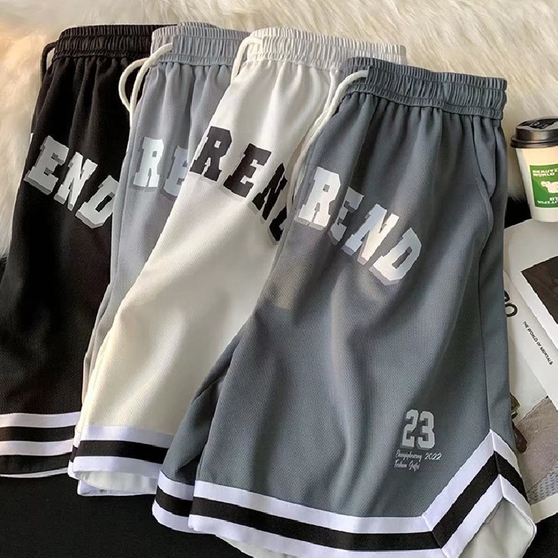 Quần Short Thể Thao Dáng Rộng In Chữ Thời Trang Hàn Quốc Cỡ Lớn M-3XL Cho Nam