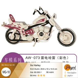 Bộ Lắp Ráp Mô Hình Gỗ 3D - [MG10] Xe Harley