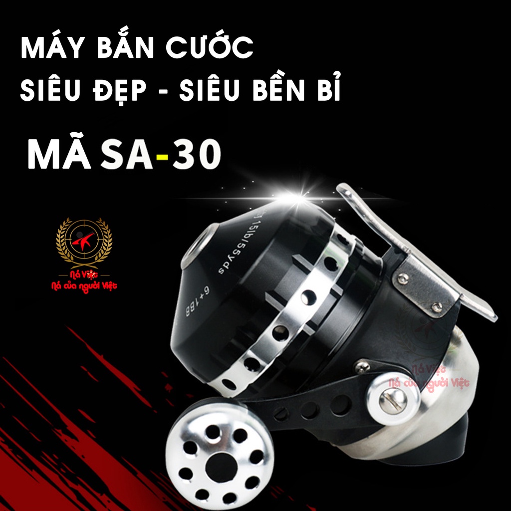 Máy thu cước SA30 cho cần câu cá, ná bắn cá, máy thu cước chất liệu thép, vòng tua lớn