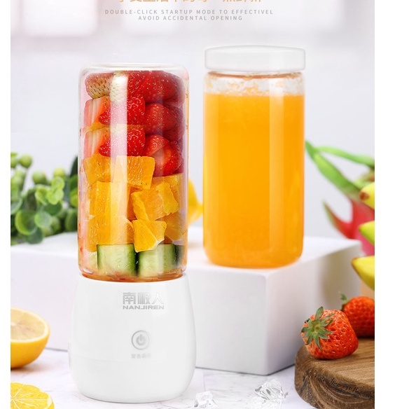 Máy Ép Trái Cây Điện Mini Có Thể Sạc Lại Đa Chức Năng Máy Nấu Thực Phẩm Bổ Sung Gia Đình Cầm Tay
