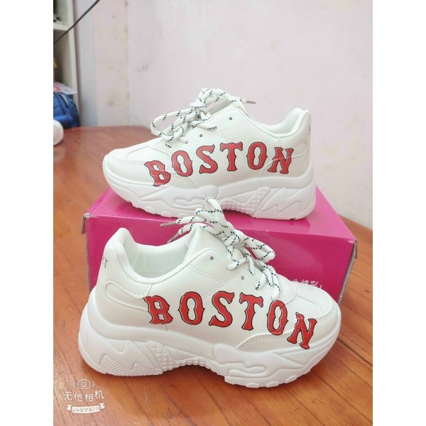 Giày thể thao nữ chữ BOSTON đế cao 6p tôn dáng ảnh chụp thật