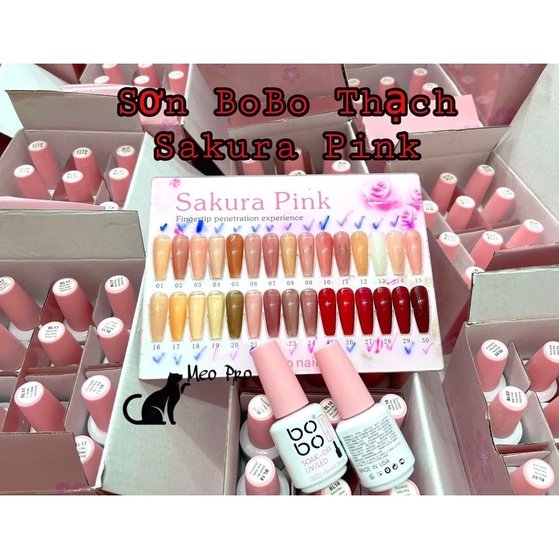 Sơn gel thạch bobo sakura pink