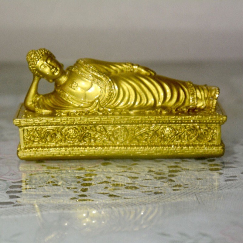 tượng Đức Phật thích ca nhập niết.bàn ngang 10cm