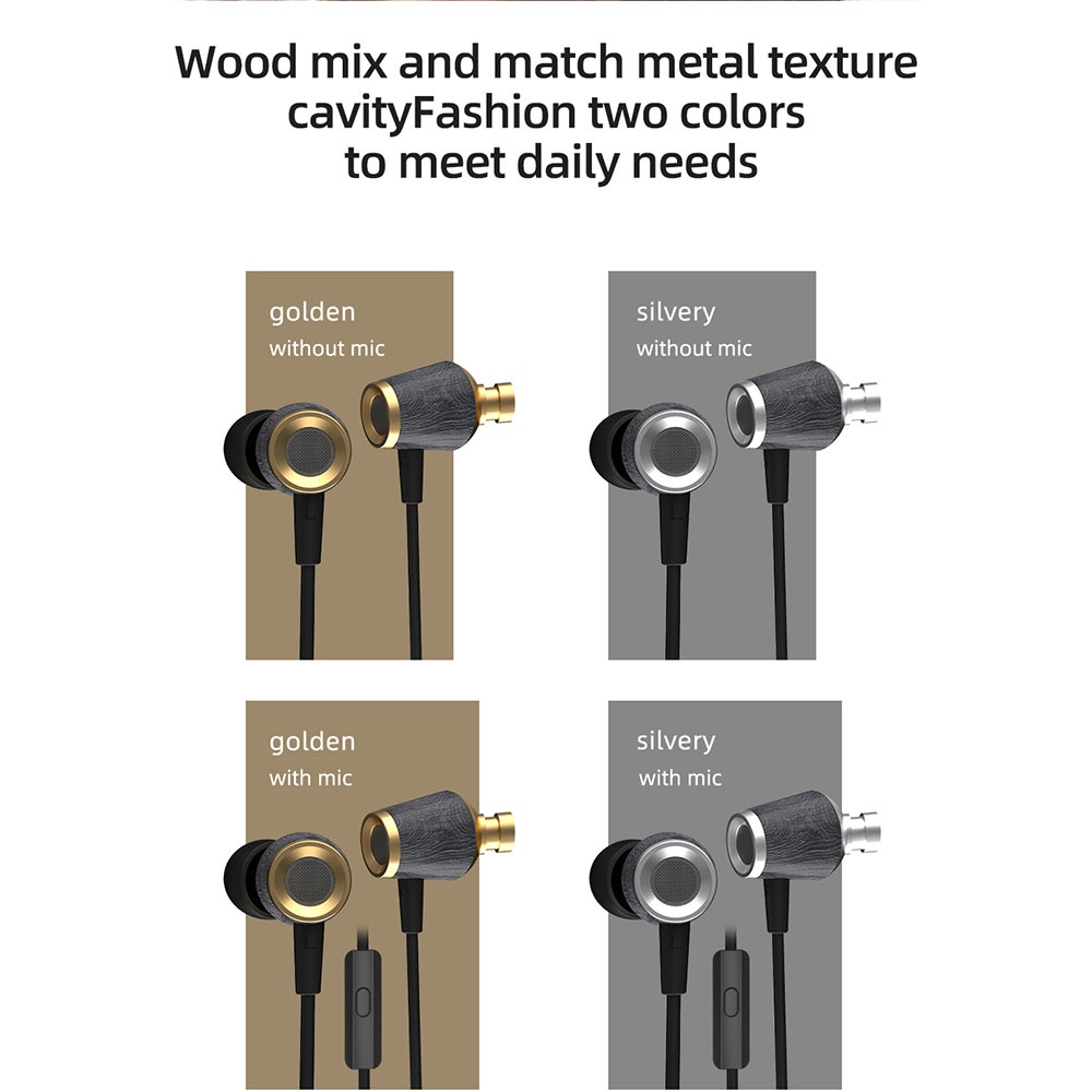 Tai Nghe Nhét Tai FAAEAL CCA Stst 10mm Bằng Gỗ Âm Thanh HIFI