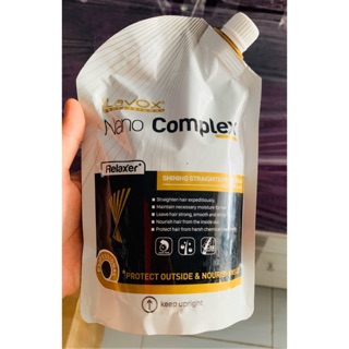 Thuốc duỗi tóc không cần dập Lavox nano Complex 500ml ép trực tiếp công nghệ mới suôn mềm bóng mượt dễ sử dụng tại nhà .