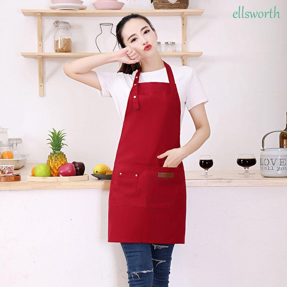 Tạp Dề Vải Canvas Màu Trơn Chống Thấm Nước Cho Nam Và Nữ