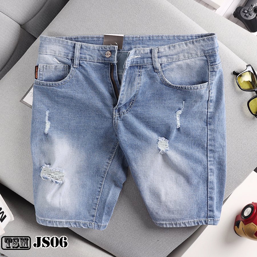 Quần short jean nam cao cấp HALLA  quần bò ngố chất bò co dãn wash trẻ trung phong cách GIÁ SỈ cho đơn hàng lẻ