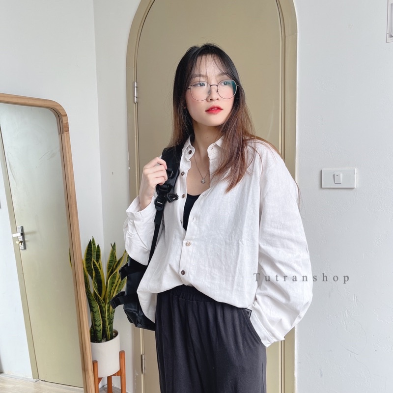 ÁO  SƠMI LINEN DÀI TAY TRƠN