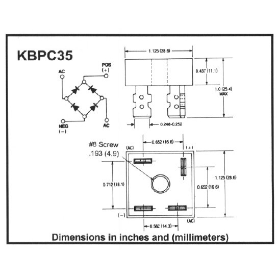 Linh Kiện Diode Cầu 35A KBPC3510 GBPC3510 35A 1000V