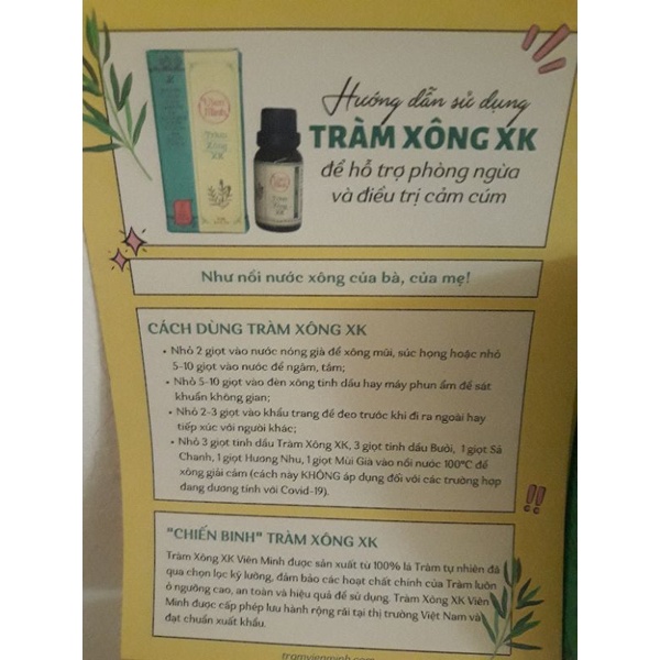 Tinh dầu tràm XK Viên Minh 15ml