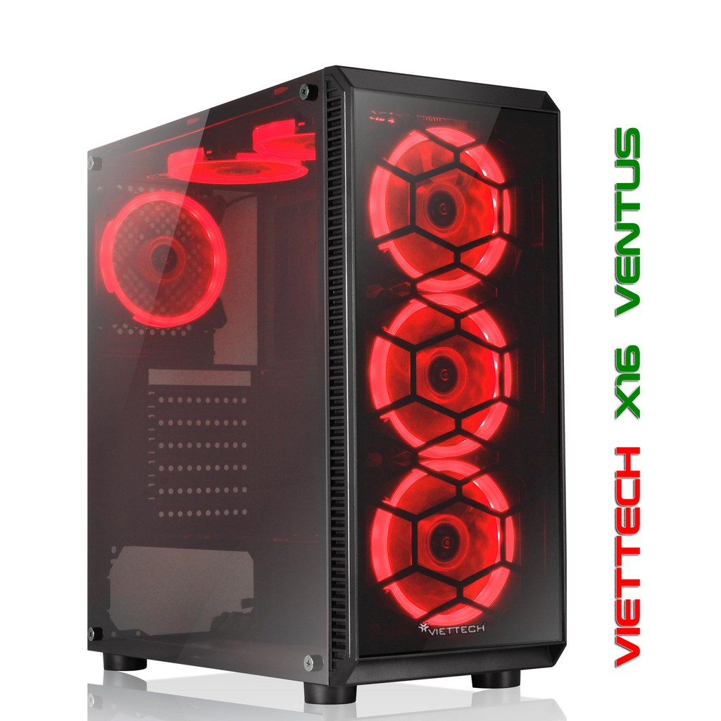 Vỏ Case máy tính vách trong suốt Viettech X16