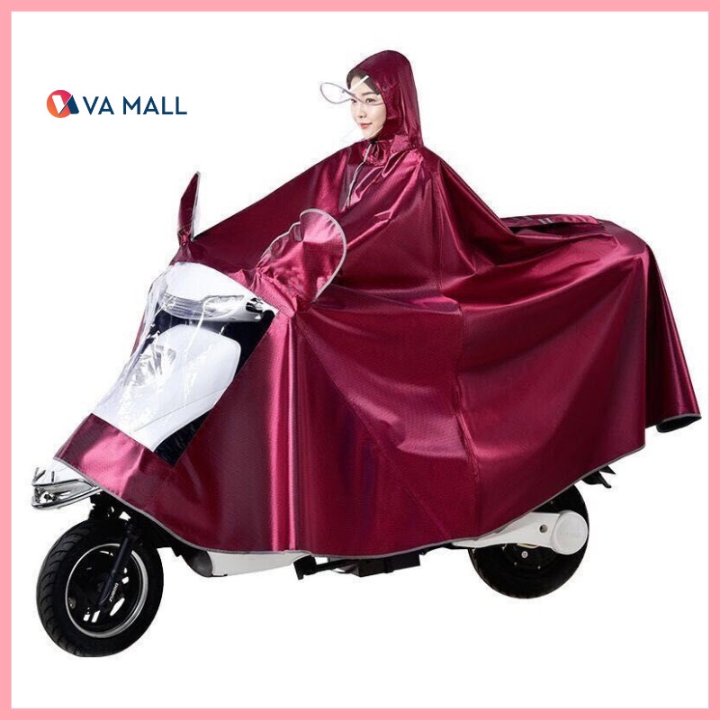 Áo mưa cánh dơi cao cấp 1 đầu có phản quang,  kiểu dáng thời trang và kính che chắn mưa