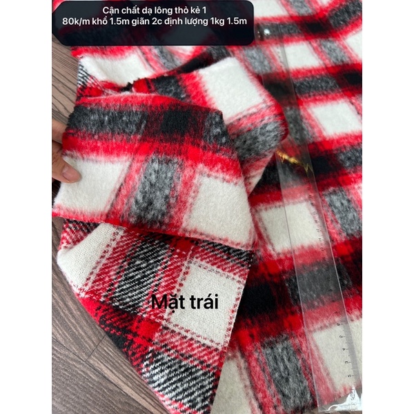Vải Dạ Kẻ -May Áo Khoác chân váy mùa Đông ,Dày ấm áp