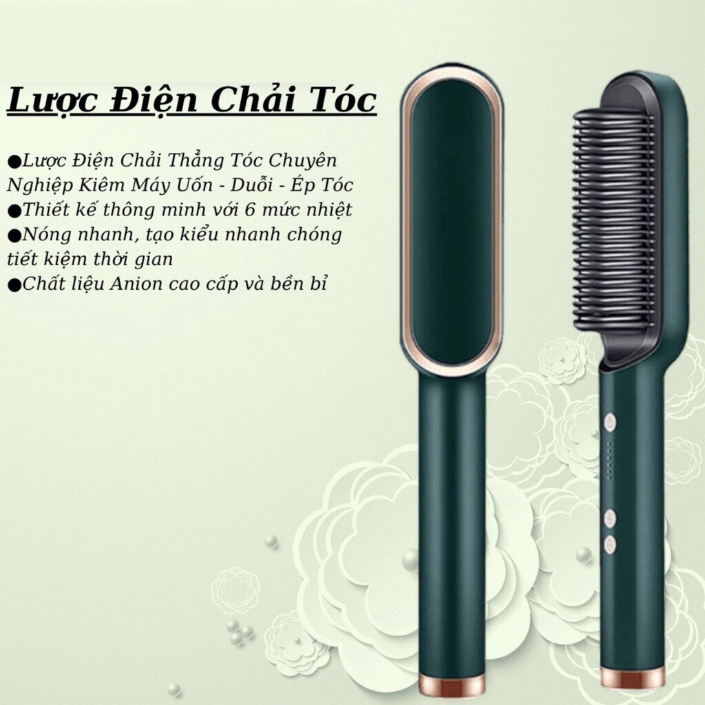 Lược điện chải tóc đa năng - 6 mức nhiệt thông minh