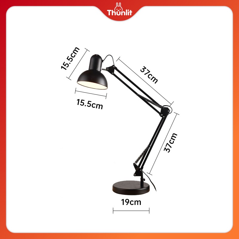 Đèn đọc sách Thunlit bằng kim loại thiết kế có thể đIều chỉnh tiện dụng