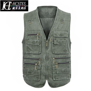 Áo khoác Denim không tay 16 túi Size lớn 7XL cho nam trung niên