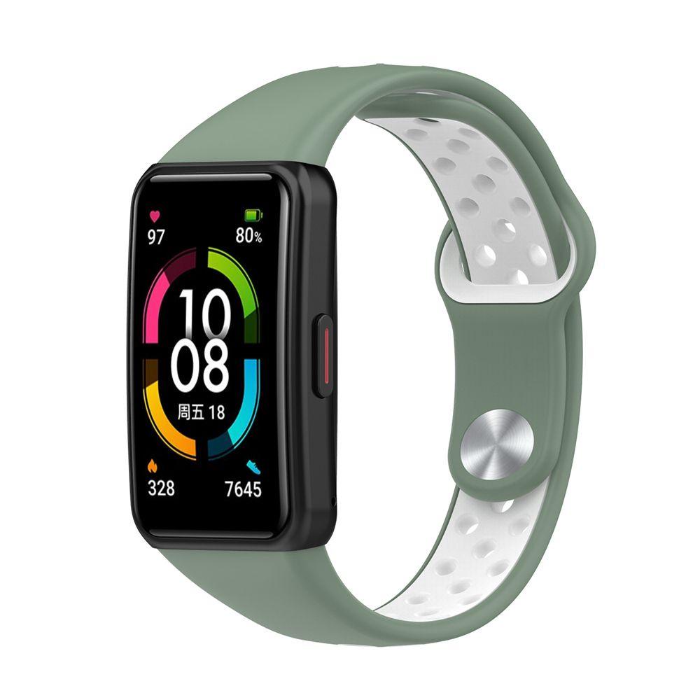 Dây Đeo Thay Thế Chất Liệu Silicon Màu Trơn Cho Huawei Band 6 Honor Band 6