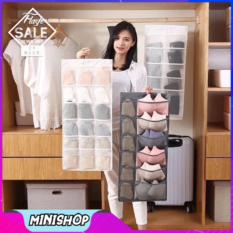 Túi Treo Đồ Lót/Vớ 2 Mặt 30 Ngăn Model MINISHOP H218