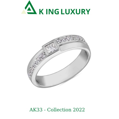 Nhẫn bạc nam cao cấp AK33 , thiết kế trẻ trung , đính đá sang trọng. Mẫu nhẫn nam mới nhất 2022